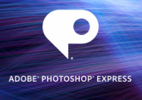 Adobe Photoshop Express link and logo